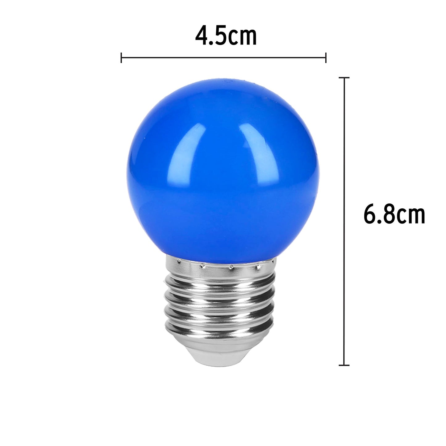 LÀMPARA LED TIPO BULBO G45 1W COLOR AZUL, CAJA, VOLTECK 46026 *