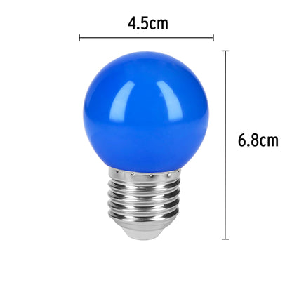LÀMPARA LED TIPO BULBO G45 1W COLOR AZUL, CAJA, VOLTECK 46026 *