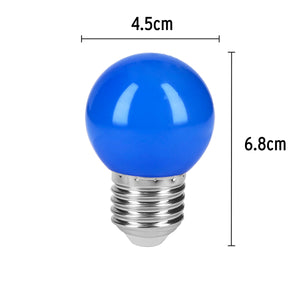 LÀMPARA LED TIPO BULBO G45 1W COLOR AZUL, CAJA, VOLTECK 46026 N