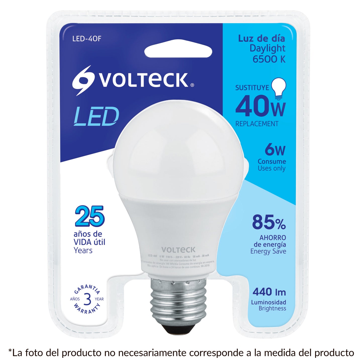 LÁMPARA DE LED, A19, 9 W, LUZ DE DÍA BLÍSTER 46858 *