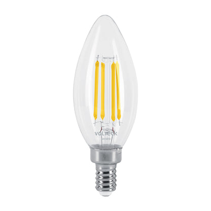 LÁMPARA LED TIPO VELA 4 W CON FILAMENTO BASE E12 LUZ CÁLIDA 48253 *