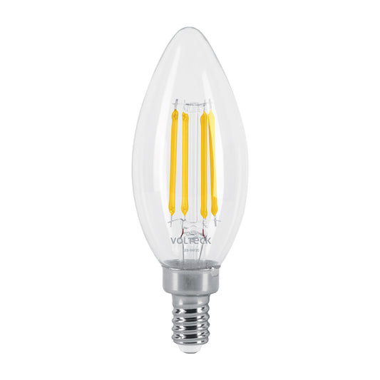LÁMPARA LED TIPO VELA 4 W CON FILAMENTO BASE E12 LUZ CÁLIDA 48253 *
