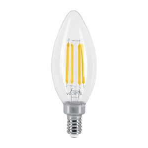 LÁMPARA LED TIPO VELA 4 W CON FILAMENTO BASE E12 LUZ CÁLIDA 48253 P