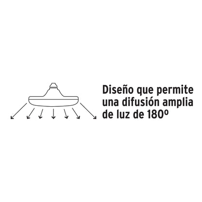 LÁMPARA DE LED TIPO OVNI 18W, LUZ DE DÍA 46091 *