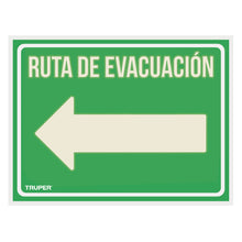Cargar imagen en el visor de la galería, LETRERO DE SEÑALIZACION &quot;RUTA EVACUACION&quot;
