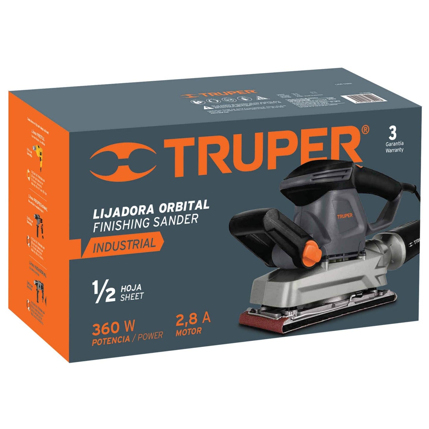 LIJADORA ORBITAL, 1/2 HOJA, INDUSTRIAL, 360 W 15090 *
