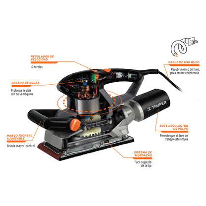 LIJADORA ORBITAL, 1/2 HOJA, INDUSTRIAL, 360 W 15090 *