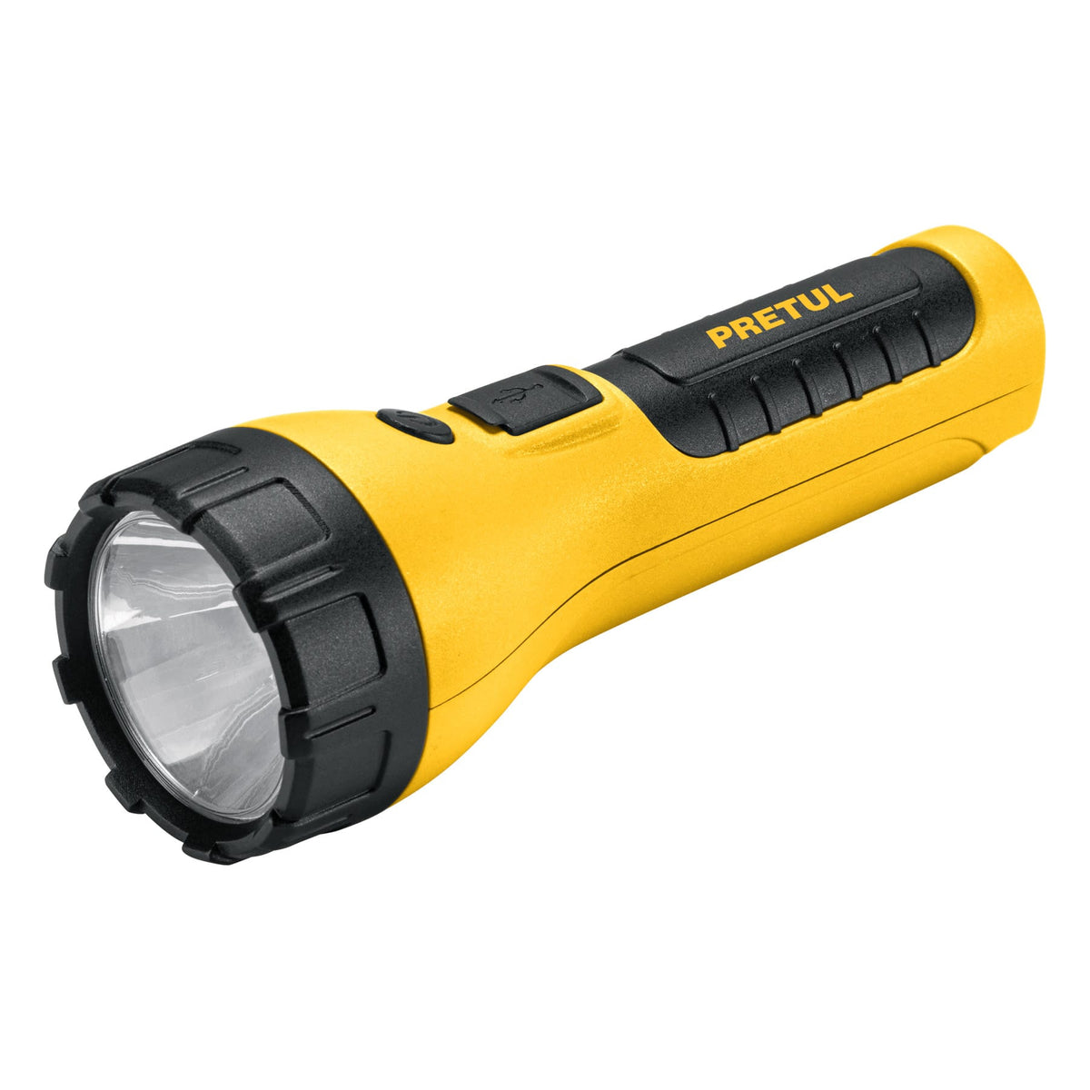 LINTERNA PLÁSTICA RECARGABLE DE LED, 180 LÚMENES, PRETUL 26102 *