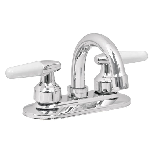MEZCLADORA 4'' PARA LAVABO, CUELLO CURVO, MANERALES CONO 49204 N
