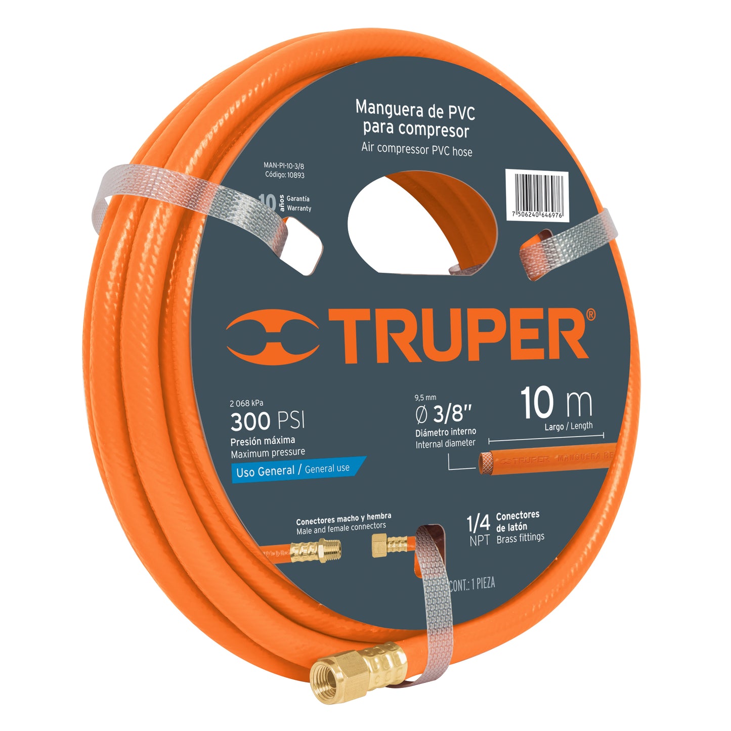 MANGUERA DE PVC PARA COMPRESOR 5MTS 10892 *