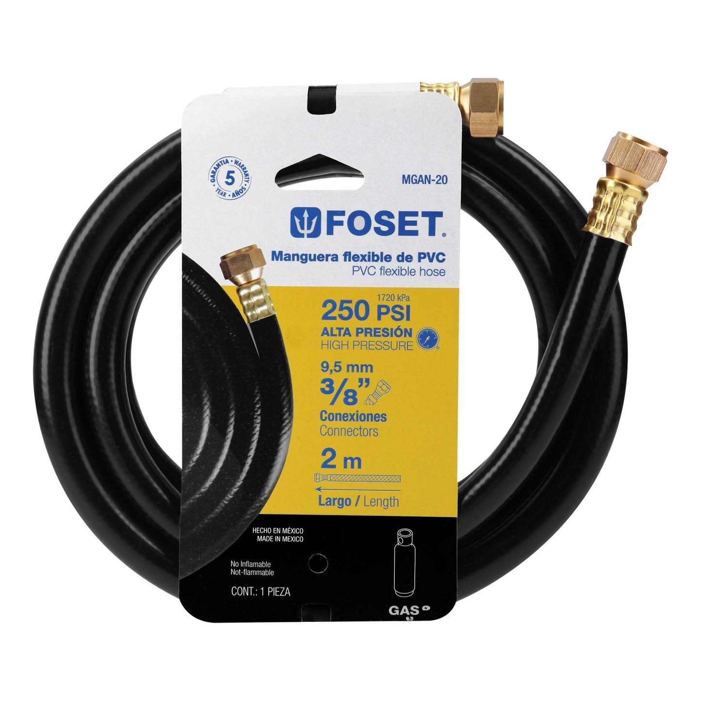MANGUERA PARA GAS ALTA PRESION 2M 40076 *
