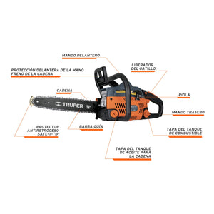 MOTOSIERRA A GASOLINA, MOTOR 33 CC, BARRA 14" 16615 N