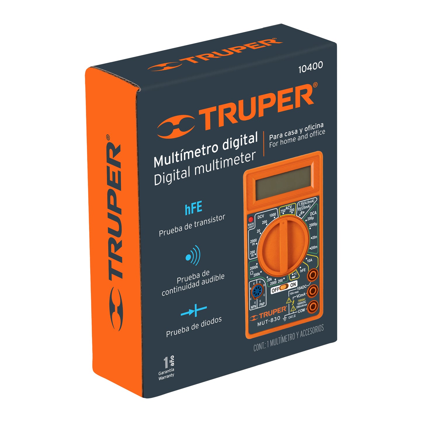 MULTIMETRO DIGITAL ESCOLAR TRUPER 10400 *