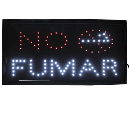 LETRERO LUMINOSO LEDS NO FUMAR