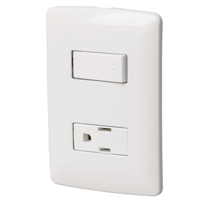 PLACA ARMADA CONTACTO E INTERRUPTOR, LÍNEA ITALIANA