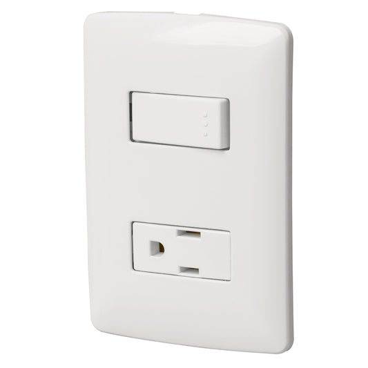 PLACA ARMADA CONTACTO E INTERRUPTOR, LÍNEA ITALIANA