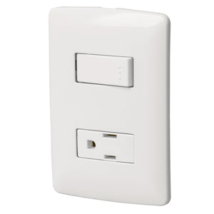 PLACA ARMADA CONTACTO E INTERRUPTOR, LÍNEA ITALIANA