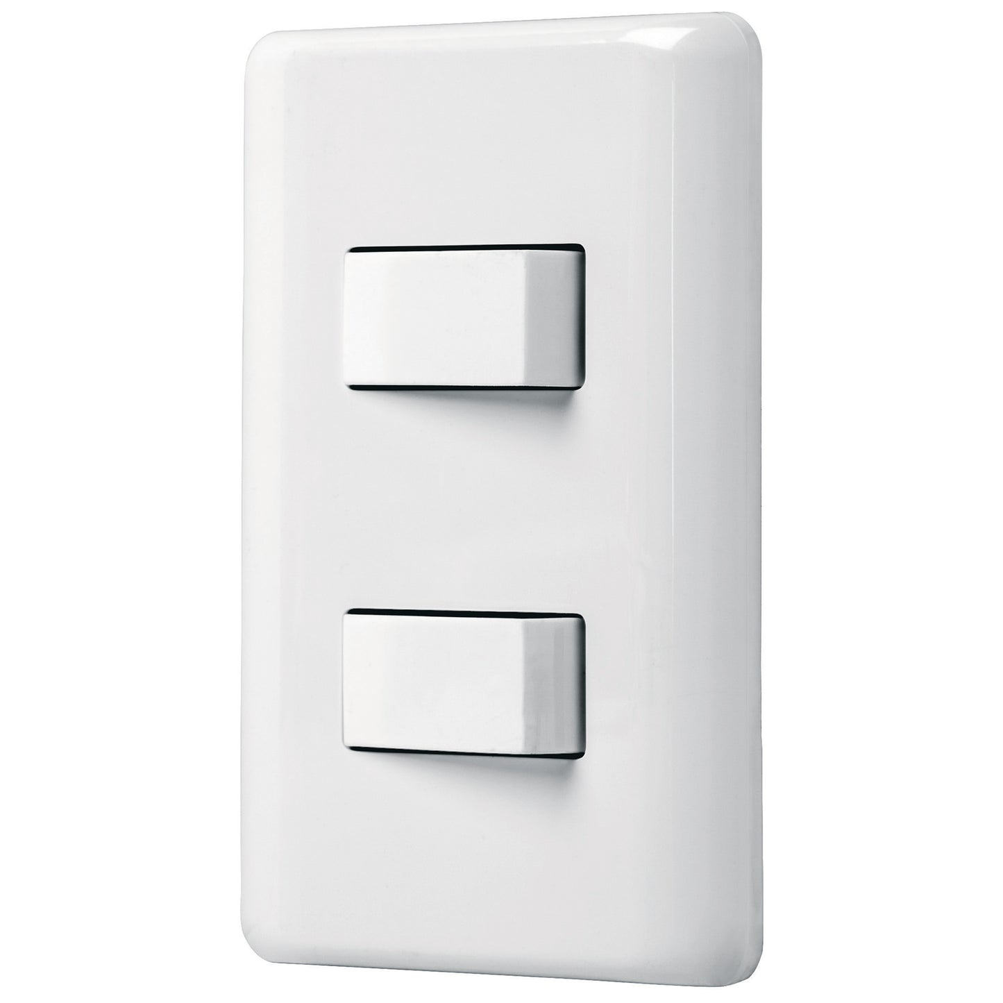 PLACA ARMADA CON 2 INTERRUPTORES SENCILLOS, VOLTECK BASIC 25080 N