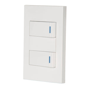 PLACA 2 INTERRUPTORES LINEA ESPAÑOLA 45596 P