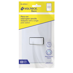 PLACA CON APAGADOR SENCILLO BASIC 25078 P