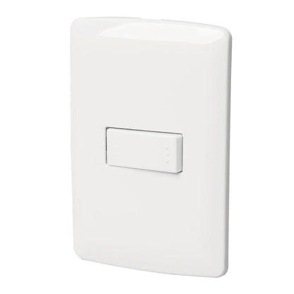 PLACA ARMADA 1 INTERRUPTOR ESCALERA, BLANCO, LÍNEA ITALIANA 46460 N