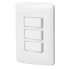 PLACA ARMADA 3 INTERRUPTORES SENCILLOS,LÍNEA ITALIANA