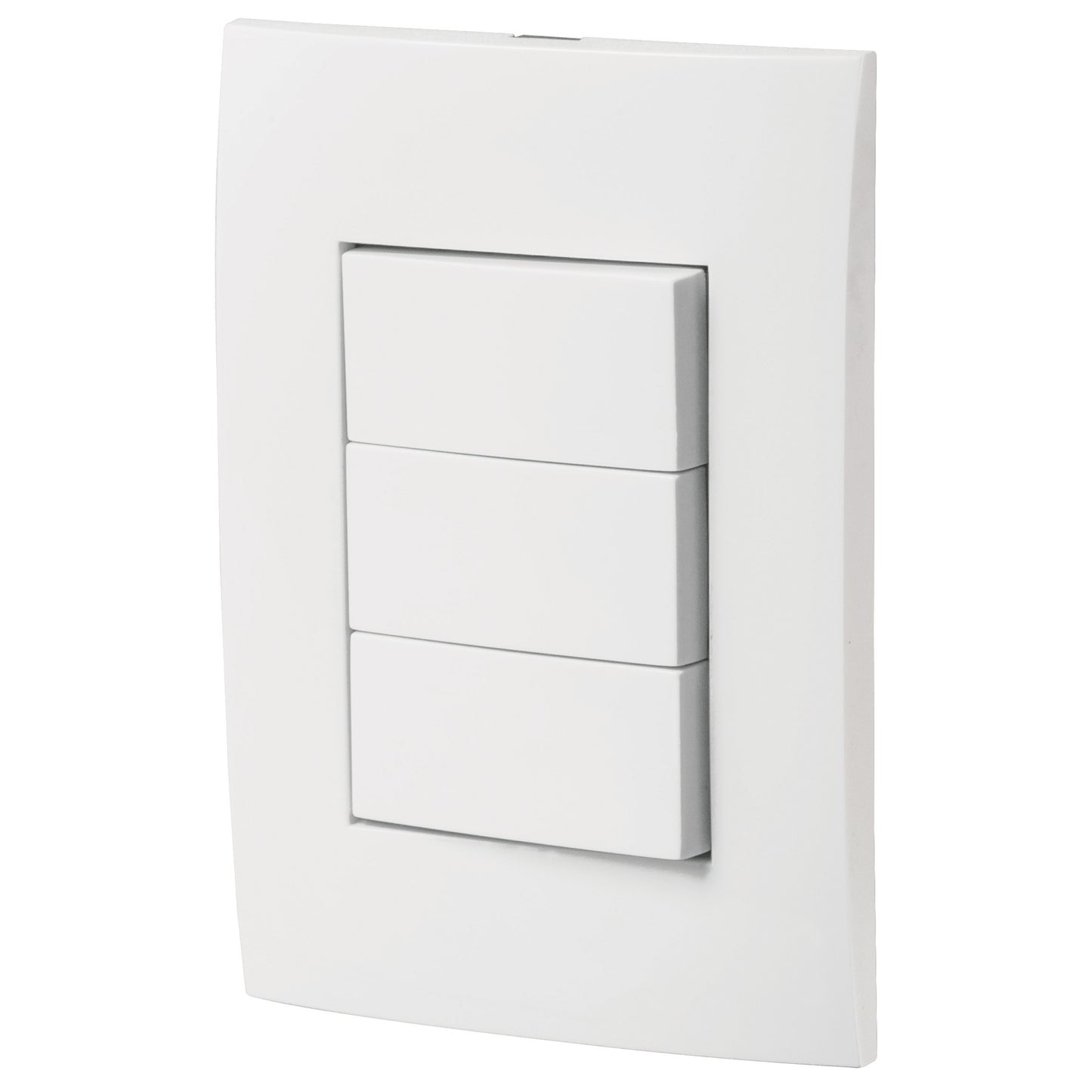 PLACA ARMADA 3 INTERRUPTORES SENCILLOS, LÍNEA OSLO, BLANCO 46496 N
