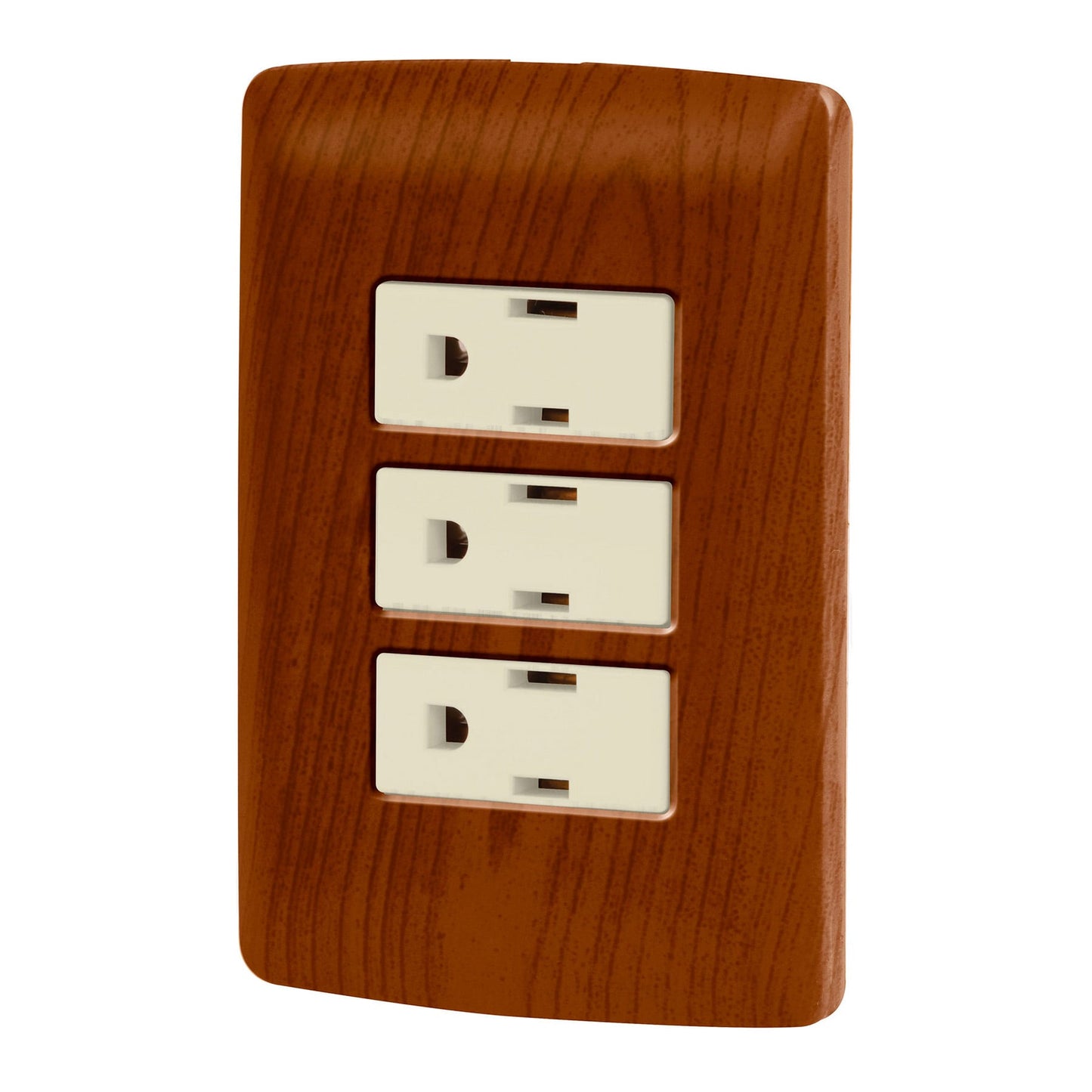 PLACA ARMADA 3 CONTACTOS ITALIANA MADERA 49944 N