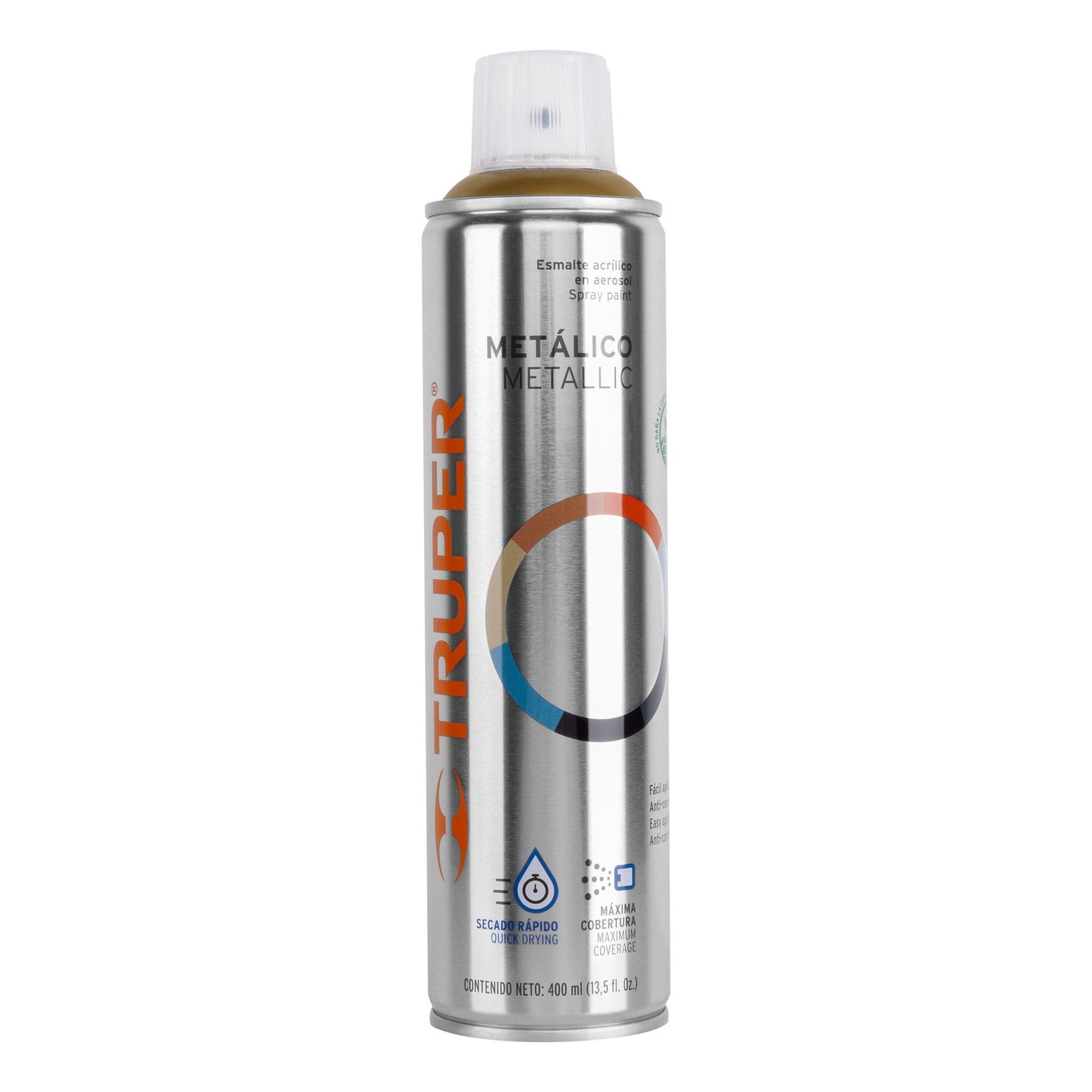 PINTURA EN AEROSOL, ORO METÁLICO, BOTE ESBELTO, 400 ML 19066 *