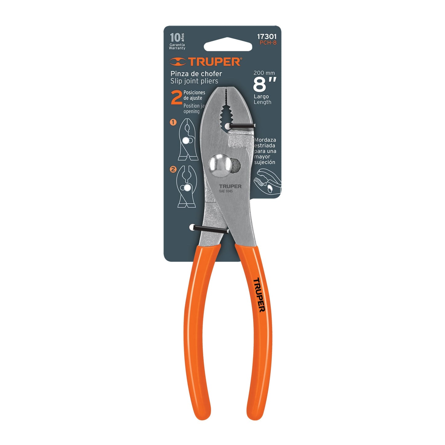 PINZA DE CHOFER 8" MANGO DE PVC 17301 *