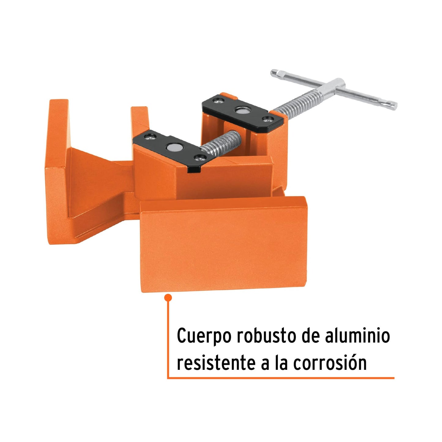 PRENSA ESQUINERA PROFESIONAL, 2-1/2" DE ALUMINIO, TRUPER 102597 N