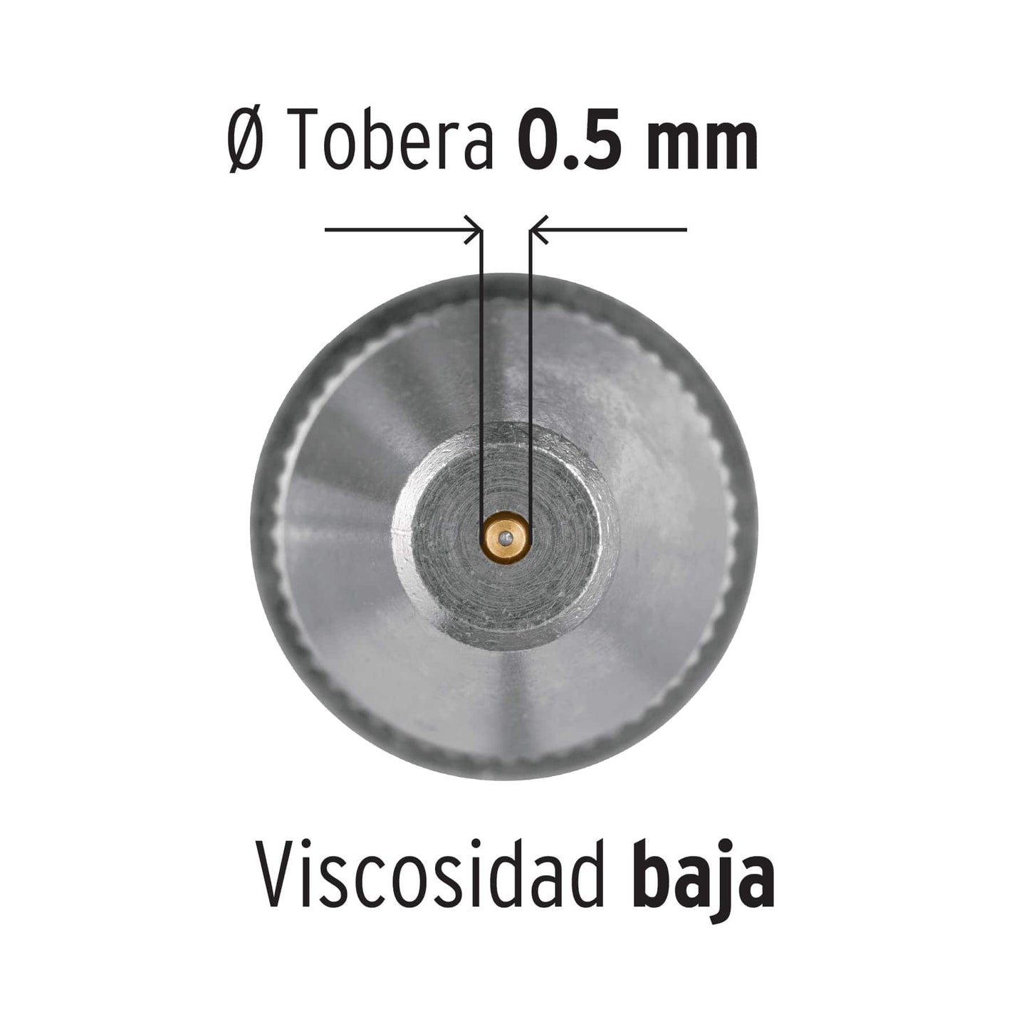 PISTOLA COMPACTA P/RETOQUE LVMP VASO ALUM, 0.5MM, TRUPER 11098 *