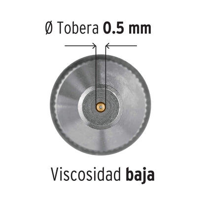 PISTOLA COMPACTA P/RETOQUE LVMP VASO ALUM, 0.5MM, TRUPER 11098 *