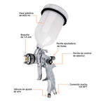 PISTOLA P/PINTAR GRAVEDAD LVMP VASO PLÁSTICO, 1.4 MM, EXPERT 11749 N