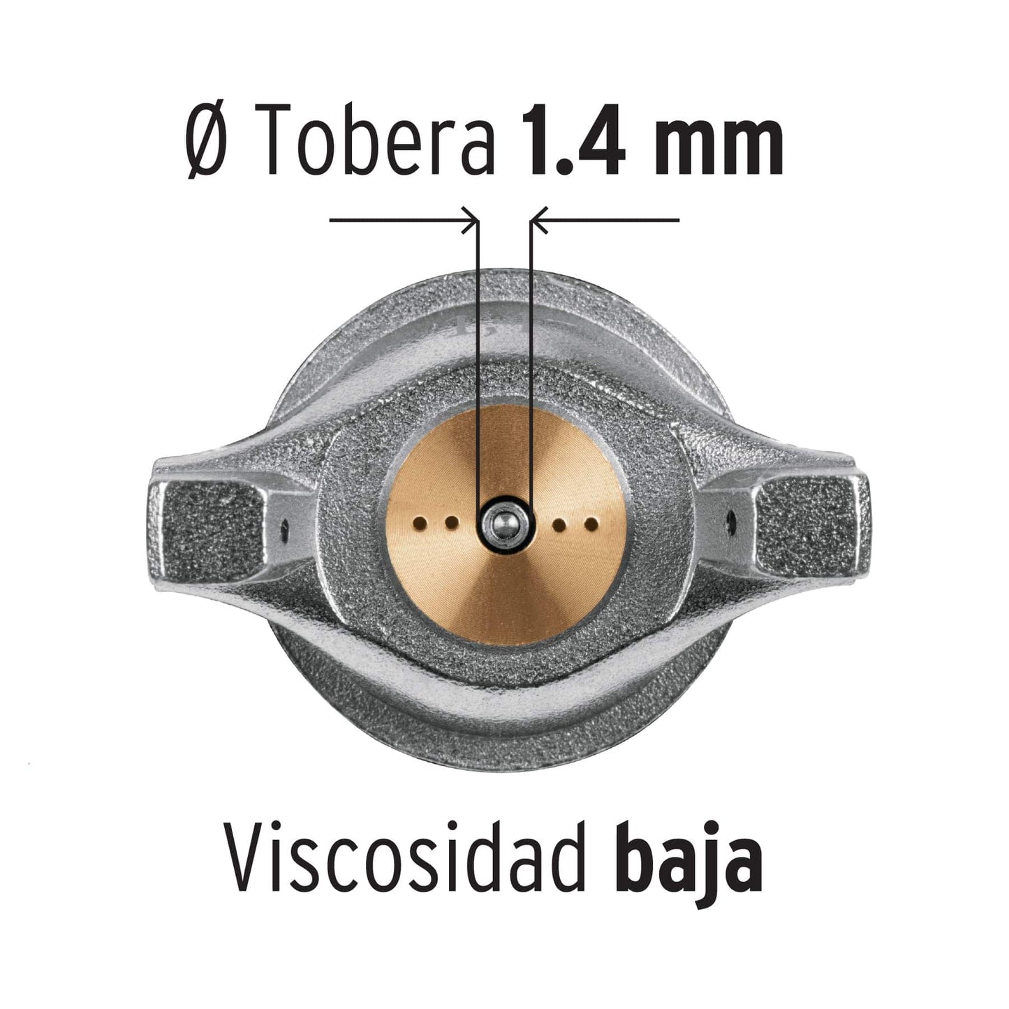 PISTOLA P/PINTAR GRAVEDAD LVMP VASO ALUMINIO 1.4MM TRUPER 11095 *