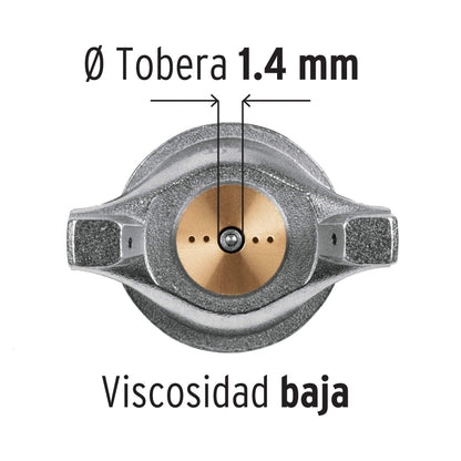 PISTOLA P/PINTAR GRAVEDAD LVMP VASO ALUMINIO 1.4MM TRUPER 11095 *