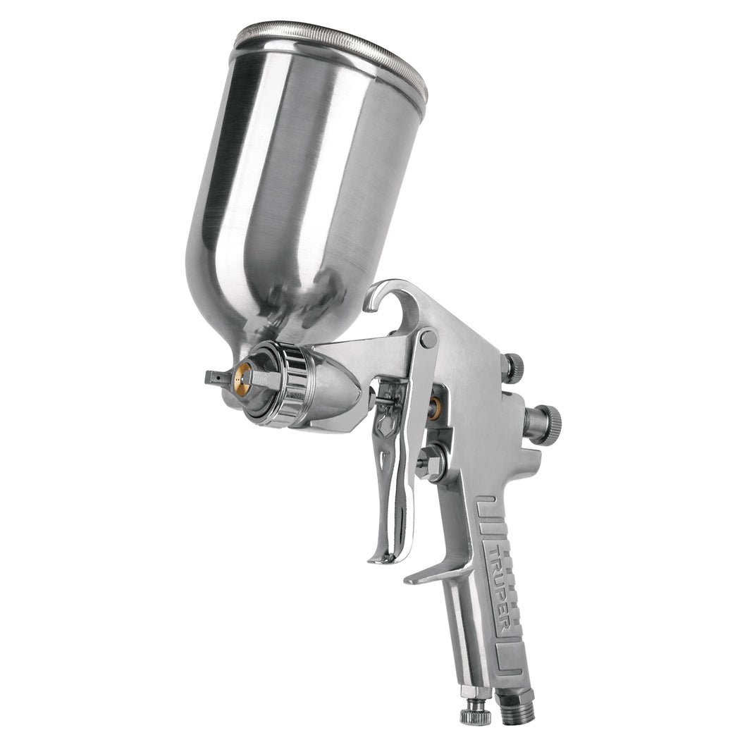 PISTOLA P/PINTAR DE GRAVEDAD 2MM LVMP VASO ALUMINIO, 2MM, TRUPER 13060 N
