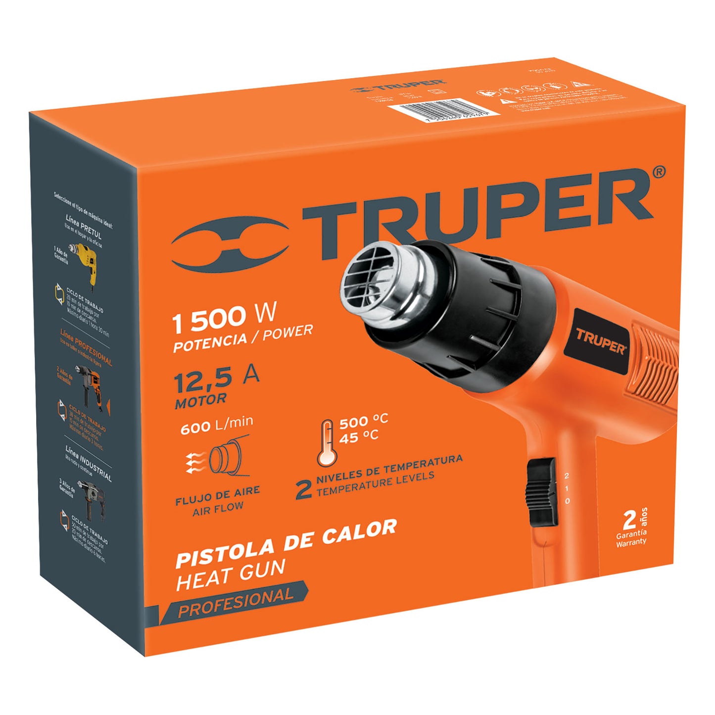 PISTOLA DE CALOR PROFESIONAL 1500 W 17279 *