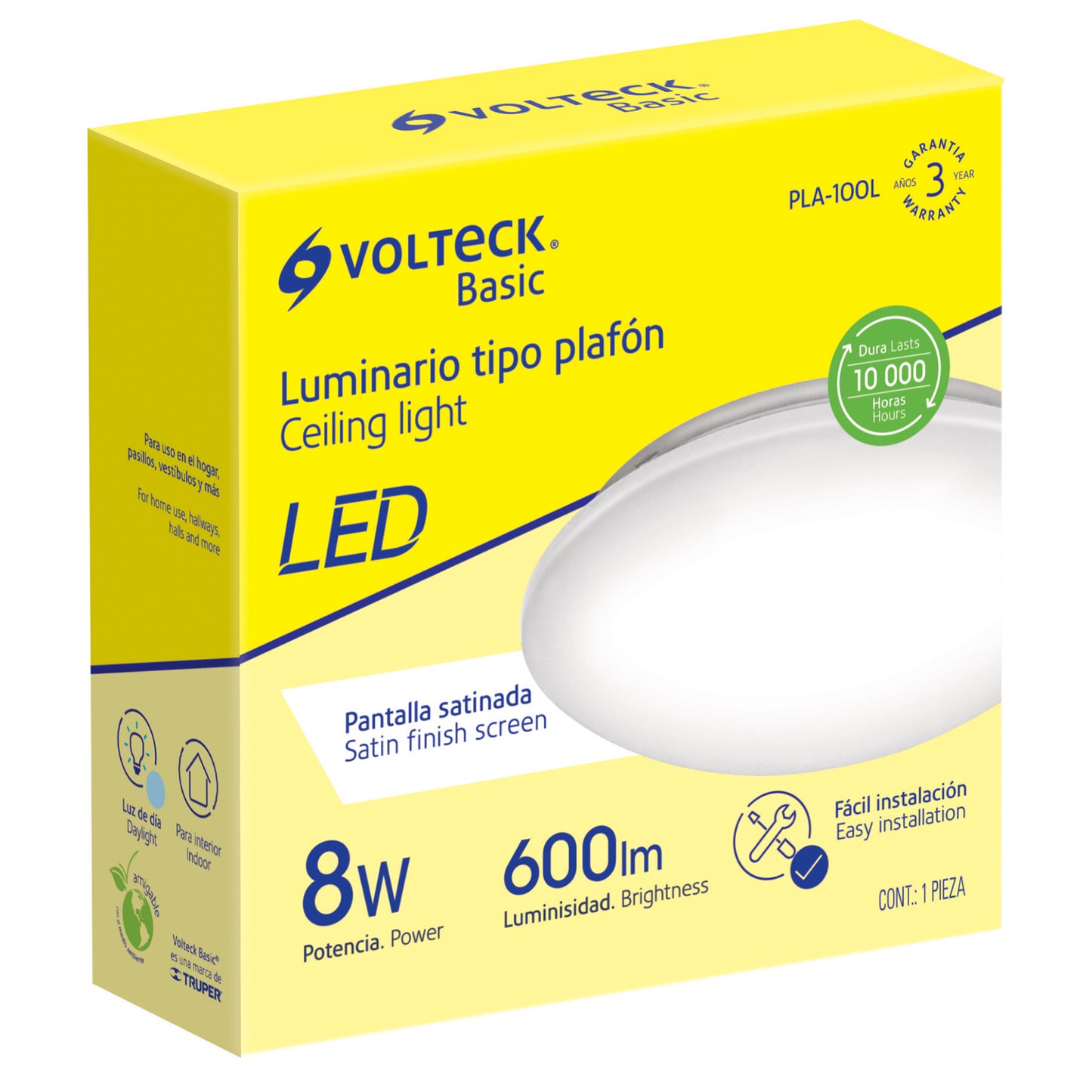 LUMINARIO DE LED DE SOBREPONER TIPO PLAFON  8W 47374 N