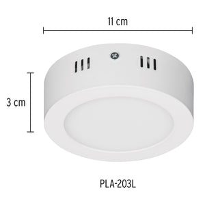LUMINARIO LED TIPO PLAFÓN 6W, REDONDO, LUZ DE DIA, BLANCO 46711 *