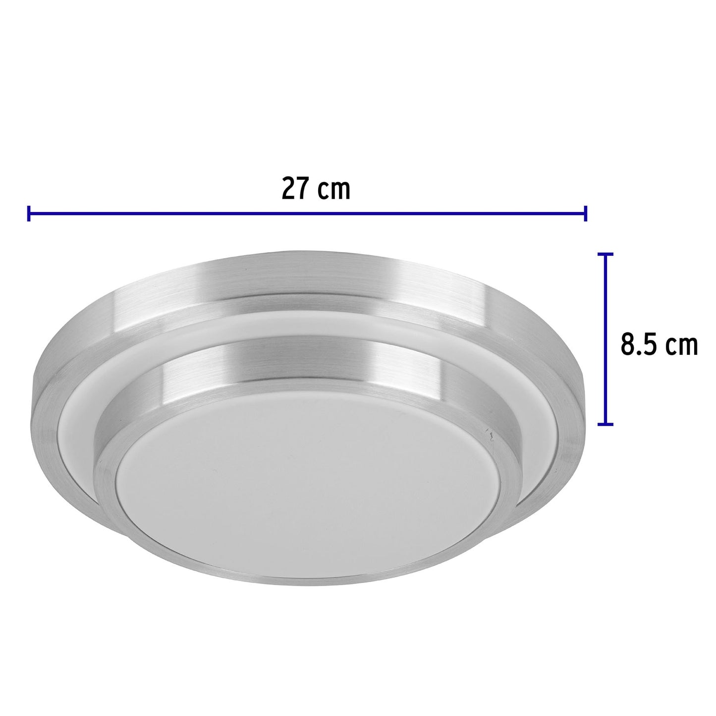 LUMINARIO LED 18 W PLAFÓN DECORATIVO METÁLICO LUZ DÍA, BASIC 29007 N