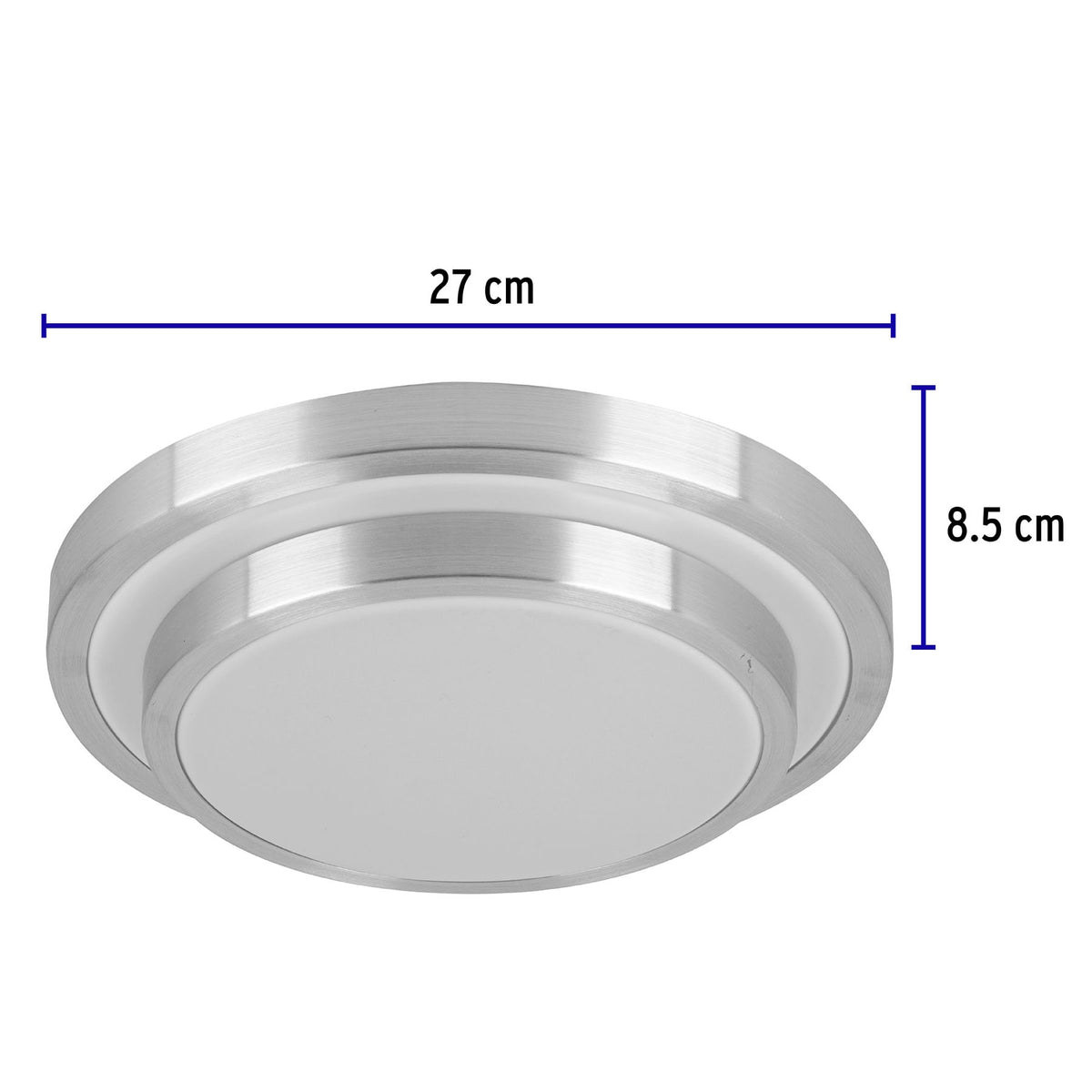 LUMINARIO LED 18 W PLAFÓN DECORATIVO METÁLICO LUZ DÍA, BASIC 29007 N