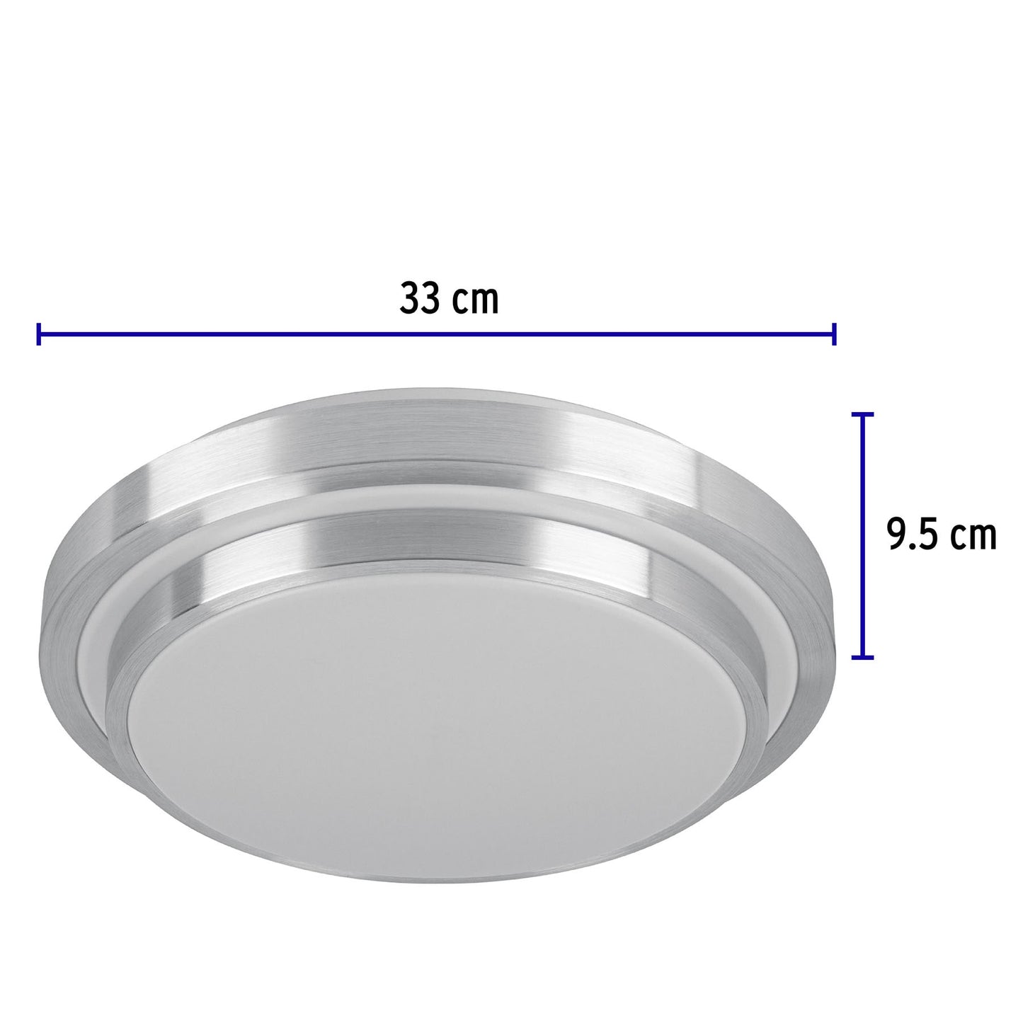 LUMINARIO LED 22 W PLAFÓN DECORATIVO METÁLICO LUZ DÍA, BASIC 29008 N