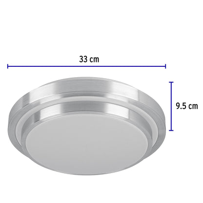 LUMINARIO LED 22 W PLAFÓN DECORATIVO METÁLICO LUZ DÍA, BASIC 29008 N