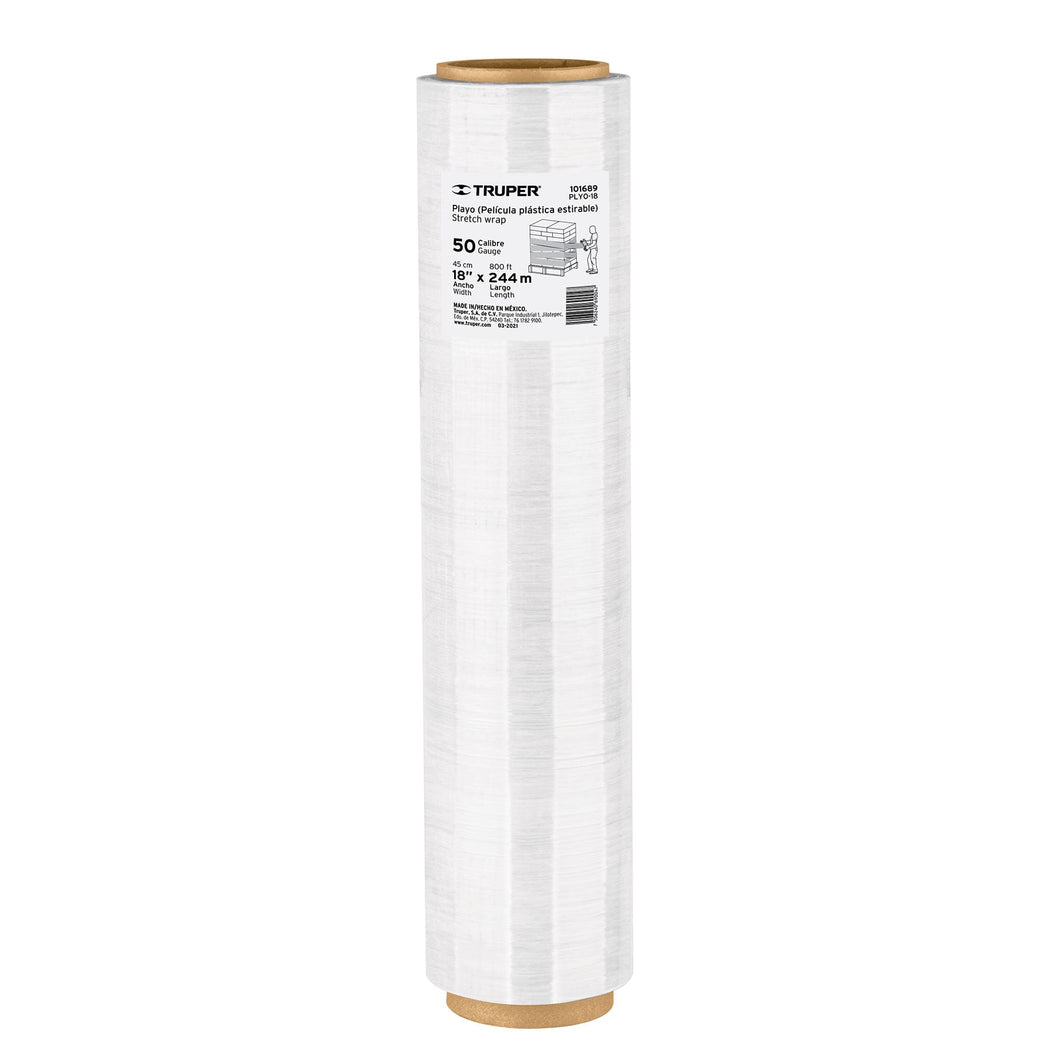 ROLLO DE 244M DE PELICULA PLASTICA ESTIRABLE ANCHO 18