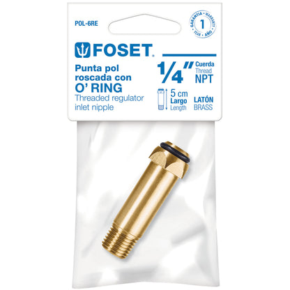 PUNTA POOL 1/4'' X 5CM CON ROSCA Y O-RING 47311 P