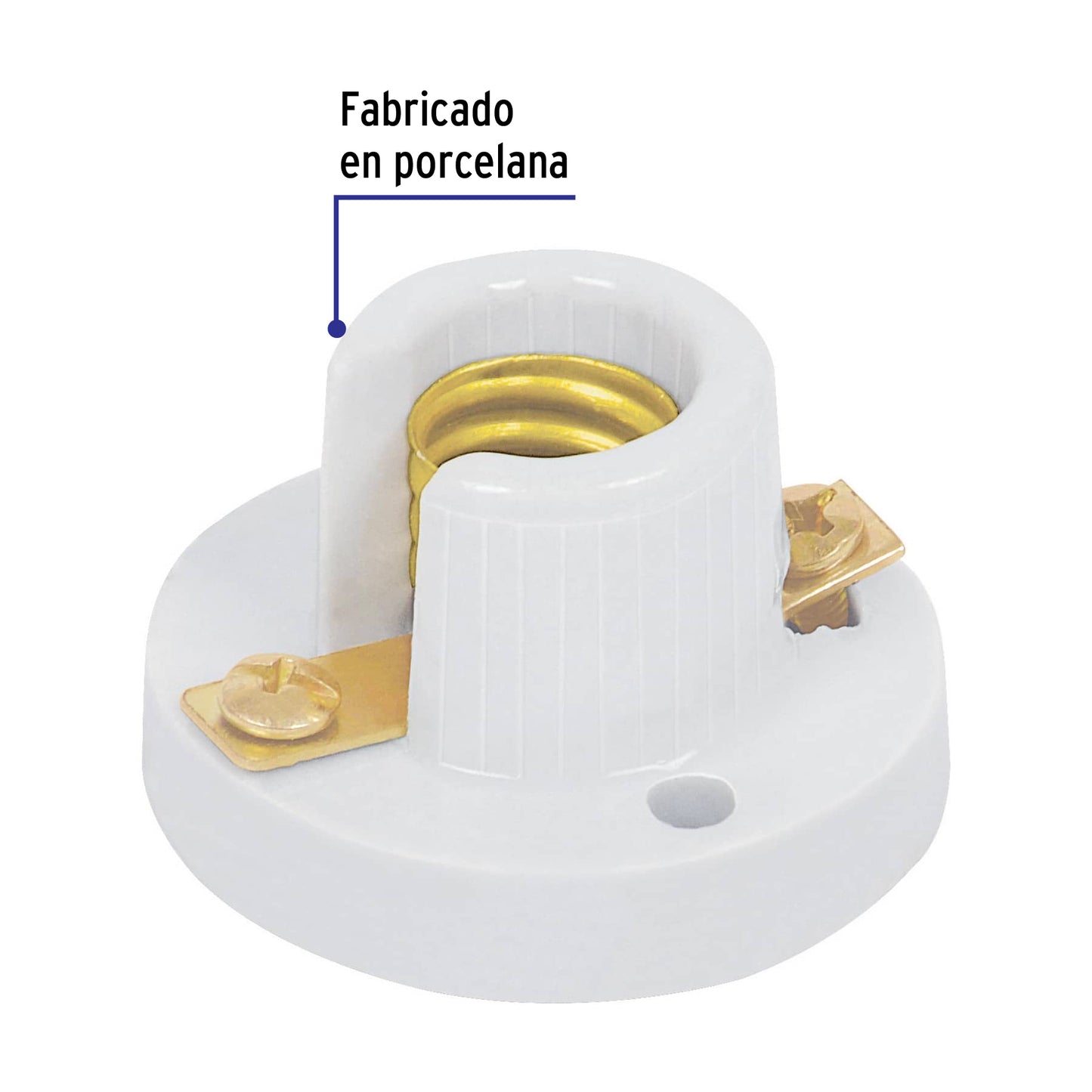 PORTALAMPARA DE PORCELANA PARA CANDIL, VOLTECK