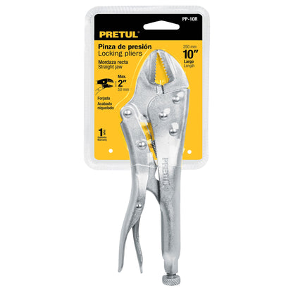 PINZA DE PRESION 10" MORDAZA RECTA, PRETUL 22702 *