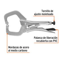Cargar imagen en el visor de la galería, PINZA DE PRESIÓN 6&#39;&#39; TIPO &#39;C&#39; CON MORDAZA FIJA, TRUPER 17416 P
