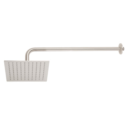 REGADERA ACERO INOXIDABLE, 8', CON BRAZO, SATINADO, RIVIERA